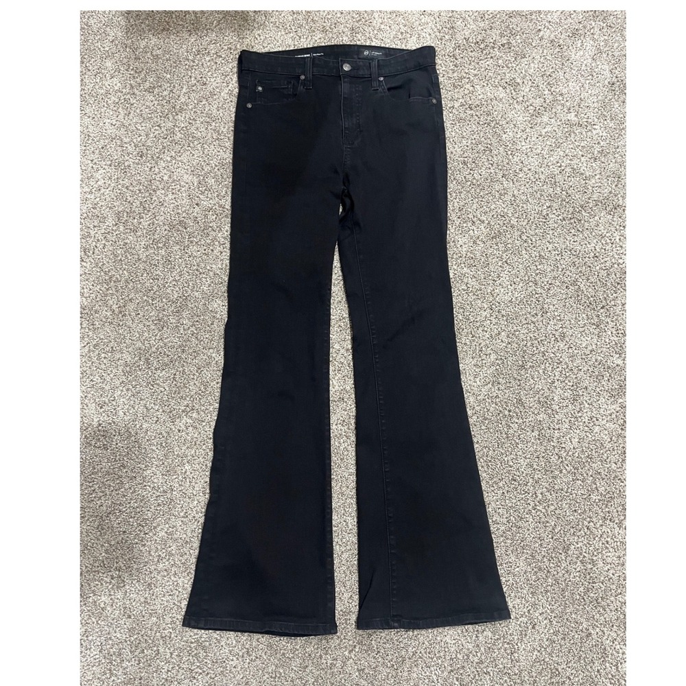 AG Adriano Goldschmied Farrah Boot Mid-Rise Jeans Black 29x32 Bootcut Stretch